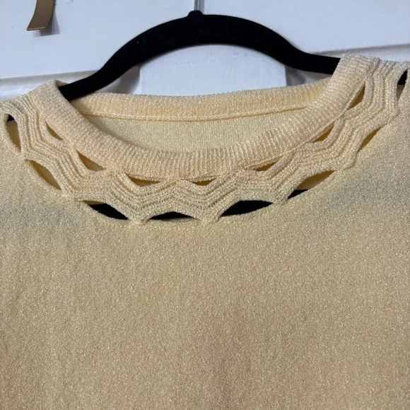 Vintage Yellow Sleeveless Knit Top - Picture 2 of 6